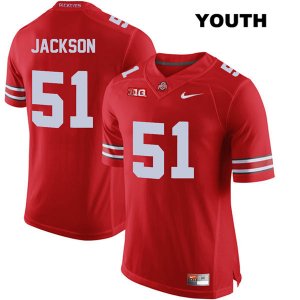 Youth NCAA Ohio State Buckeyes Antwuan Jackson #51 College Stitched Authentic Nike Red Football Jersey XB20G48XT
